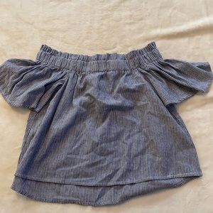 Striped off the shoulder blouse